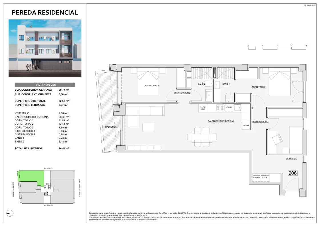 Plano Vivienda 206